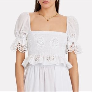 Chair Ruiz Brigette Embroidered Crop Top